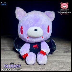 NWT 2022 Gloomy Bear Halloween Vampire Bat Plush 8" Naughty Grizzly Mori Chack